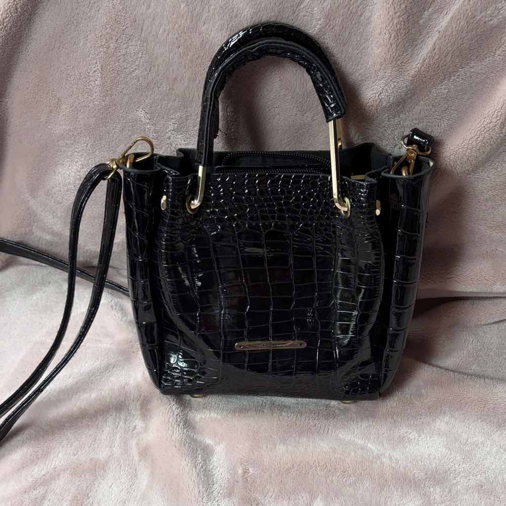 Elegant patent leather Crocodile-Embossed Women's Handbag